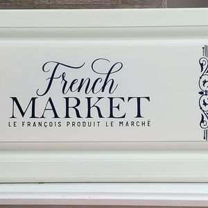 French Market wood sign